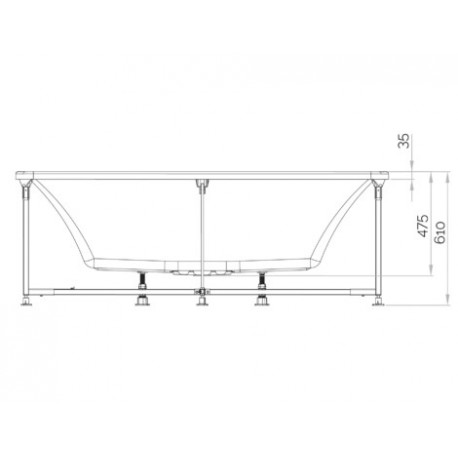 Baignoire balnéo SAMBA 170x70 cm tête à gauche SENSATION AIR POOL - KINEDO BSLI170BGSAP1