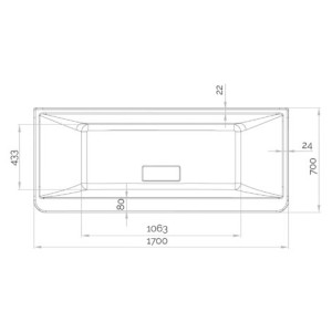 Baignoire balnéo SAMBA 170x70 cm tête à gauche SENSATION AIR POOL - KINEDO BSLI170BGSAP1