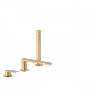 Mitigeur bain d’étagère Bec 180 mm Or Mat 24K - TRES 21116101OM 