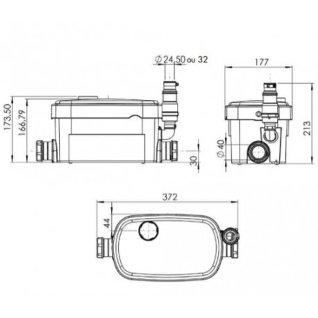 Pompe de relevage pour douches et cabines de douche - WATERMATIC VD80