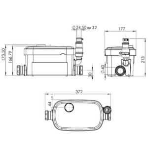 Pompe de relevage pour douches et cabines de douche - WATERMATIC VD80