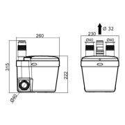 Pompe de relevage pour cuisine ou buanderie - WATERMATIC VD110