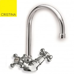 Mélangeur pour lavabo col de cygne avec vidage RETRO BALILLA - CRISTINA ONDYNA BL11051