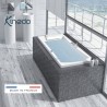 Tablier verre blanc façade Concerto 180 - KINEDO TAKVE180X00