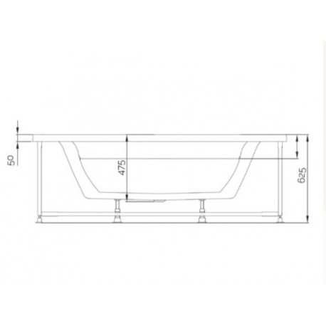 Baignoire balnéo ROMANZA 170x75 cm tête à gauche AIR HOTEL - KINEDO BROH775BGBAH1