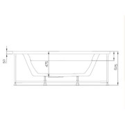 Baignoire balnéo ROMANZA 170x75 cm tête à gauche SENSATION AIR POOL - KINEDO BROH775BGSAP1