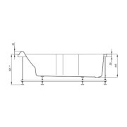 Baignoire balnéo ROMANZA 160x70 cm tête à gauche AIR HOTEL - KINEDO BROH160BGBAH1