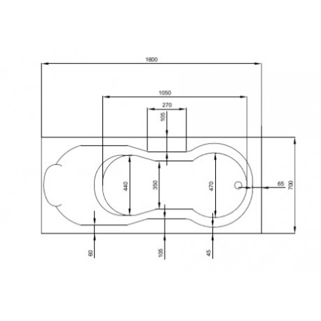 Baignoire balnéo ROMANZA 160x70 cm tête à droite VITAITÉ - KINEDO BROH160BDVIT1