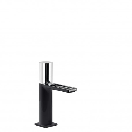 Mitigeur lavabo avec robinet cascade bec ouvert Noir-Chromé - TRES 20011002NE 