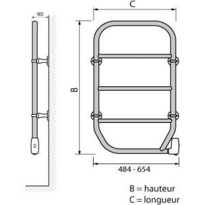 Radiateur sèche-serviettes électrique vertical NILA - FINIMETAL