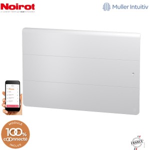 Radiateur Fonte NOIROT AXOO 1500W horizontal blanc connecté NEN3075SEEC