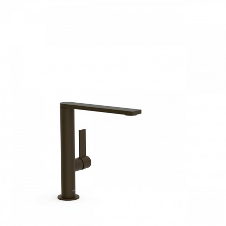 Mitigeur lavabo bec 34x10 mm. Noir métallisé brossé - TRES 21130501KMB 