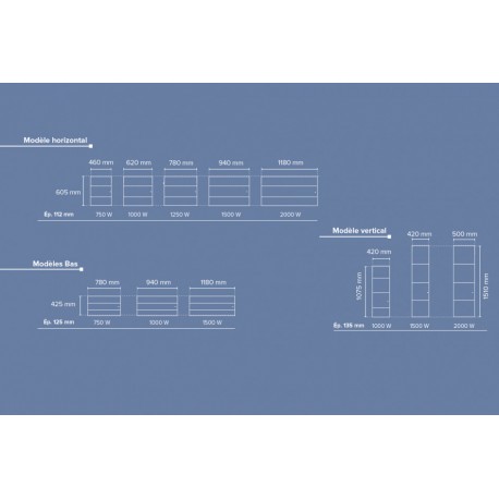 Radiateur Fonte INTUIS AXOO 1500W Vertical Gris anthracite connecté NEN3085SEHS