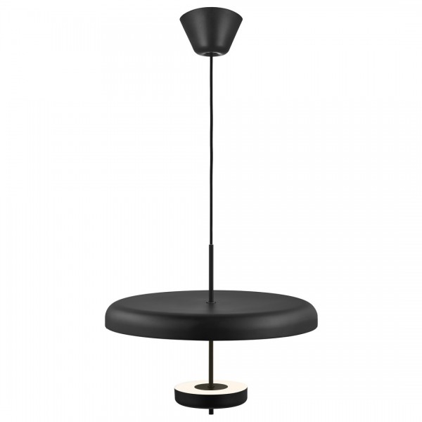 Lampe suspendue intelligente noire avec bois, y compris 5 Wifi G95 - Étagère