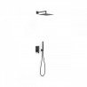 Kit de douche encastré Rapid-Box BLACKMAT (noir mat) avec douche fixe de 300x300 mm - TRES 21128004NM