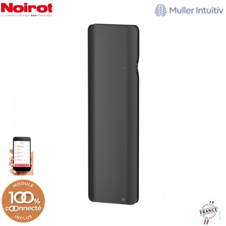 Radiateur Fonte NOIROT DOOK 1000W Vertical gris anthracite connecté NEN3373TCHS