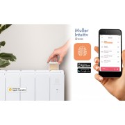 Radiateur Aluminium NOIROT SENSUAL 1500W horizontal blanc connecté NEN2485SEEC