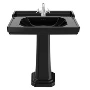 Lavabo mural en porcelaine 1 trou noir Carmen - ROCA A3270A0560
