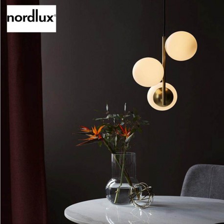 Suspension métal et verre blanc opalin LILLY - Nordlux 48603035