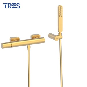 Mitigeur avec Douchette anticalcaire Or mat 24K Loft Colors Exclusive  - TRES 20016701OM