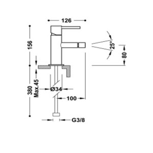 Mitigeur bidet rouge Study Exclusive  - TRES 06212001TRO