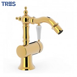 Mitigeur bidet or 24K Tres Clasic Exclusive - TRES 24222001OR