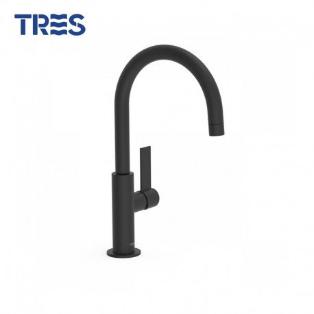 Mitigeur de lavabo noir mat Project-Tres - TRES 21190501NM