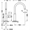 Mitigeur de lavabo noir mat Project-Tres - TRES 21190501NM