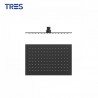 Douche acier inoxydable de tête anticalcaire diamètre 300x200 mm BLACKMAT - TRES 134315007NM