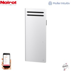 Radiateur Aluminium NOIROT SENSUAL 1000W vertical blanc connecté NEM2493SEEC