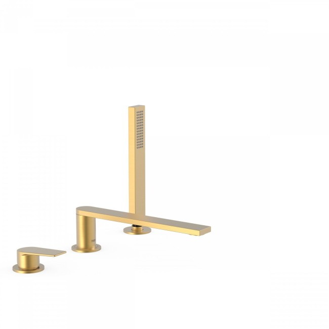 Mitigeur bain d’étagère 
avec douchette anticalcaire.
· Débit : 3 bar – 13 l/min  - TRES 21116103OM 