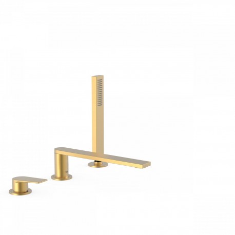 Mitigeur bain d’étagère 
avec douchette anticalcaire.
· Débit : 3 bar – 13 l/min  - TRES 21116103OM 