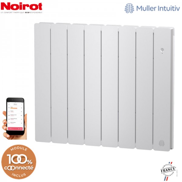 Radiateur inertie fonte Noirot Bellagio Smart ECOControl horizontal 1250 W  - Cdiscount Bricolage