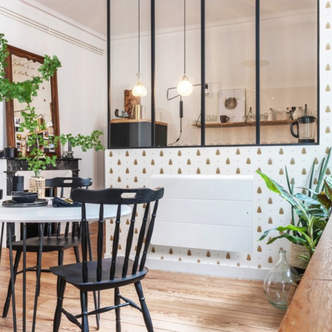 Radiateur Fonte INTUIS AXOO 1500W horizontal blanc connecté NEN3075SEEC