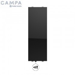 Radiateur électrique CAMPAVER Select Etroit Vertical Noir Astrakan 1100W - CAMPA CSEC11VSEPB