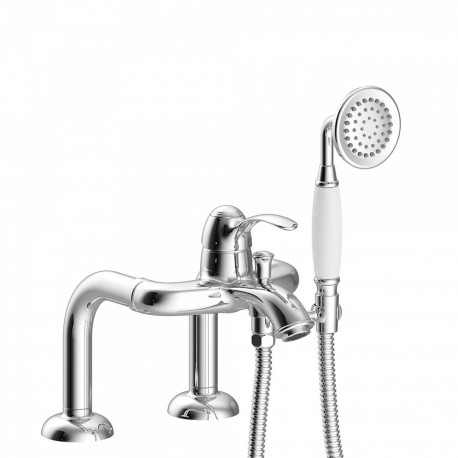 Mitigeur bain d’étagère Douchette à main anticalcaire. Flexible double agrafage - TRES 24219401 24219401TRES