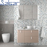 Meuble de salle de bain suspendu UNIIQ 1200 MACCHIATO gauche 1 porte et 2 tiroirs  - SALGAR 83101 