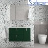 Meuble de salle de bain suspendu UNIIQ 1200 ROYAL GREEN droite 1 porte et 2 tiroirs - 83098 SALGAR 