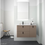 Meuble de salle de bain UNIIQ 900 droite MOKA MAT  - SALGAR 24608 