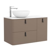 Meuble de salle de bain UNIIQ 900 droite MOKA MAT  - SALGAR 24608 