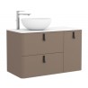 Meuble de salle de bain UNIIQ 900 droite MOKA MAT - SALGAR 24608 