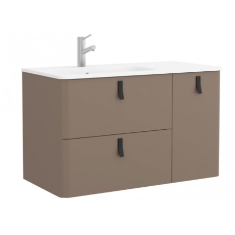 Meuble de salle de bain UNIIQ 900 droite MOKA MAT  - SALGAR 24608 