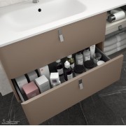 Meuble de salle de bain UNIIQ 900 droite MOKA MAT  - SALGAR 24608 