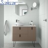 Meuble de salle de bain UNIIQ 900 droite MOKA MAT - SALGAR 24608 