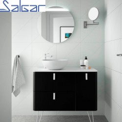 Meuble de salle de bain UNIIQ 900 droite NOIR MAT - SALGAR 24611