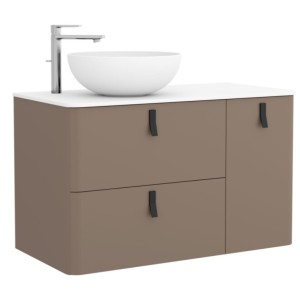 Meuble de salle de bain UNIIQ 1200 droite MOKA MAT  - SALGAR 24630 