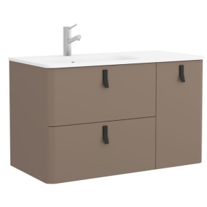 Meuble de salle de bain UNIIQ 1200 droite MOKA MAT  - SALGAR 24630 