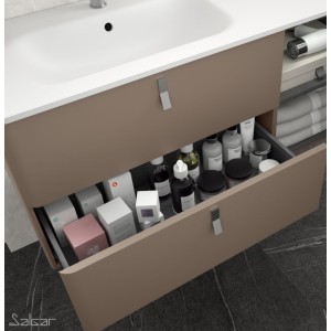 Meuble de salle de bain UNIIQ 1200 droite MOKA MAT  - SALGAR 24630 