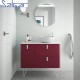 Meuble de salle de bain UNIIQ 1200 gauche GRANATE - SALGAR 24683