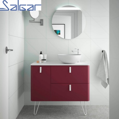 Meuble de salle de bain UNIIQ 1200 gauche GRANATE - SALGAR 24683 